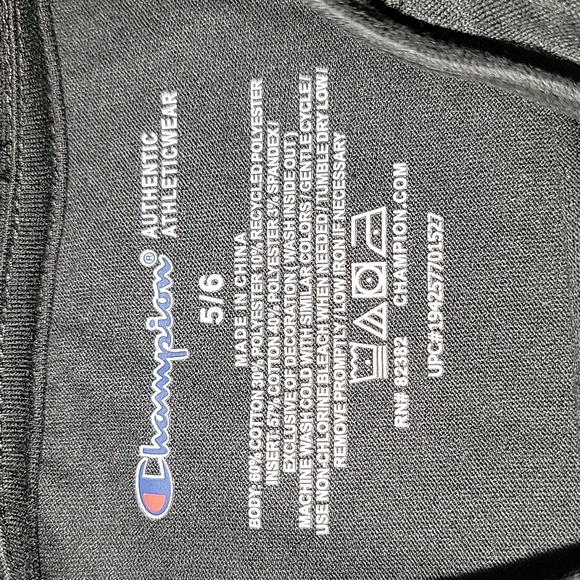 (J14) Champion girls shirt 5/6 black - Picture 5 of 5